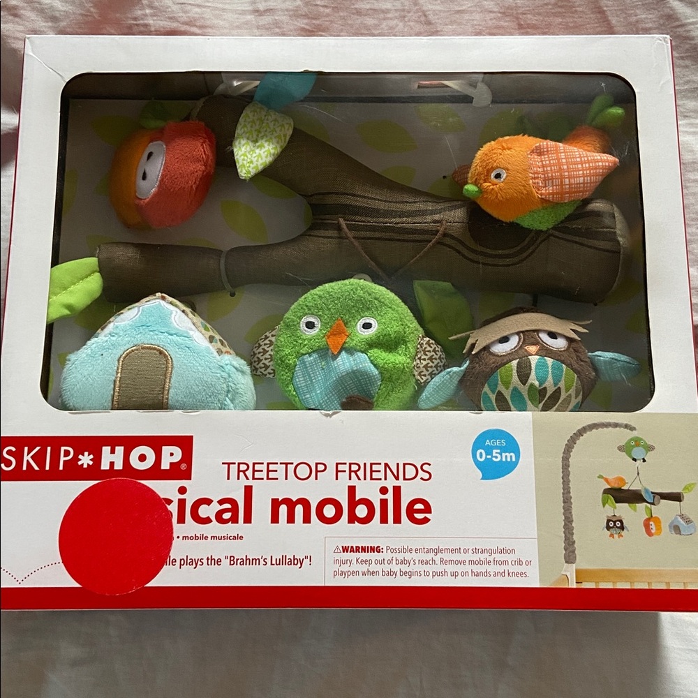 Skip Hop Treetop Friends Musical Mobile - Green, Orange, Brown